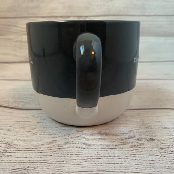 Coffee Mug with Dog Bone and MAKING FETCH HAPPEN Saying Grey and White Two Sided - Picture 5 of 9